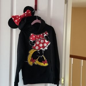 Disney Parks Girls Minnie Mouse Hoodie